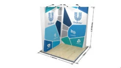 XL Displays -XL Displays 2m x 2m Fabric L Shaped Pop Up Stand
