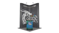 2m X 2m XL Jumbo L-Shaped Linked Pop Up Stand