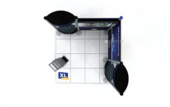 2m X 2m Centro Display System L-Shape -XL Displays 2x2m Centro Exhibition Stand Plan View 63713 zoom