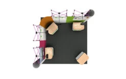 Linked Pop Up 3m X 3m Exhibition Stand -XL Displays 3m x 3m Exhibition Stand Plan View Left Hand L Shaped Pop Up 58030 zoom