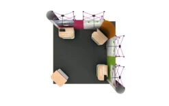 Linked Pop Up 3m X 3m Exhibition Stand -XL Displays 3m x 3m Exhibition Stand Plan View Right Hand L Shaped Pop Up 72152 zoom