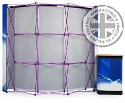 3x3 Pop Up Stand Including Frame Graphics Portable Carry Case And Spotlights -XL Displays 3x3 Pop Up Stand Rear Reverse of Pop Up Displays frame 66280 zoom