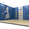 4m X 4m L-Shaped Fabric Pop Up Stand -XL Displays 4m x 4m Modular Fabric Pop Up Stand Back Walls