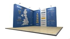 4m X 4m L-Shaped Fabric Pop Up Stand