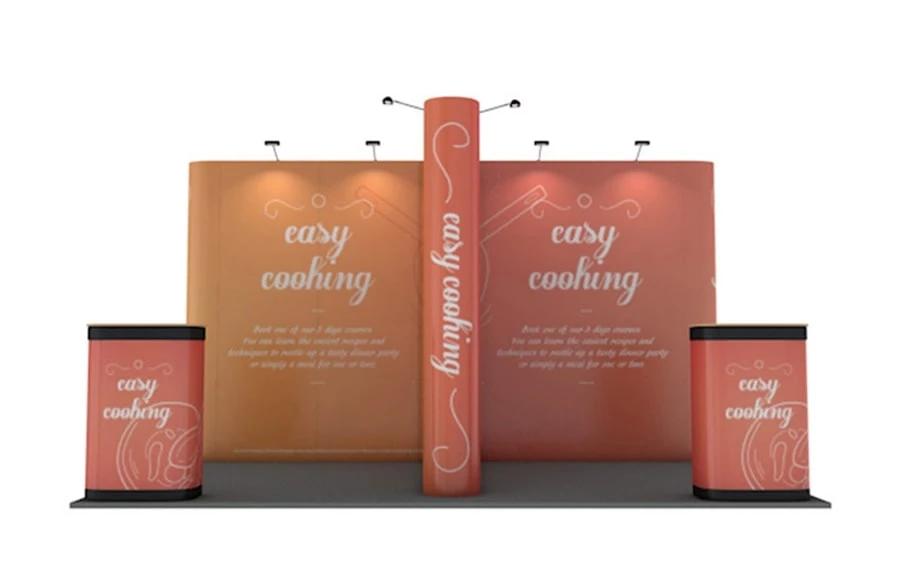 Linked Pop Up Stand Backwall 4m X 3m 3 Linked Pop Up Stand Backwall 4m X 3m