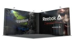 4m X 4m Linked Pop Up Exhibition Stand L-Shaped