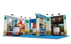 Linked Pop Up Exhibition Stand 4m X 6m -XL Displays 4x6 Linked Pop Up Exhibition Stand Front 63647 zoom