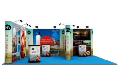 Linked Pop Up Exhibition Stand 4m X 6m -XL Displays 4x6 Linked Pop Up Exhibition Stand Side 96180 zoom
