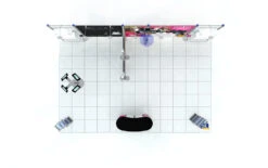 4m X 6m Centro Display System -XL Displays 4x6m Centro Back Wall Display Plan View 75656 zoom