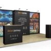 5m Stretch Fabric Exhibition Display Stand -XL Displays 5m Tension Fabric Backwall Display With Optional Fabric Hop Up Counters