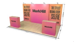 5m Tension Fabric Exhibition Stand Display -XL Displays 5m Tension Fabric Exhibition Stand Display With LED Lights