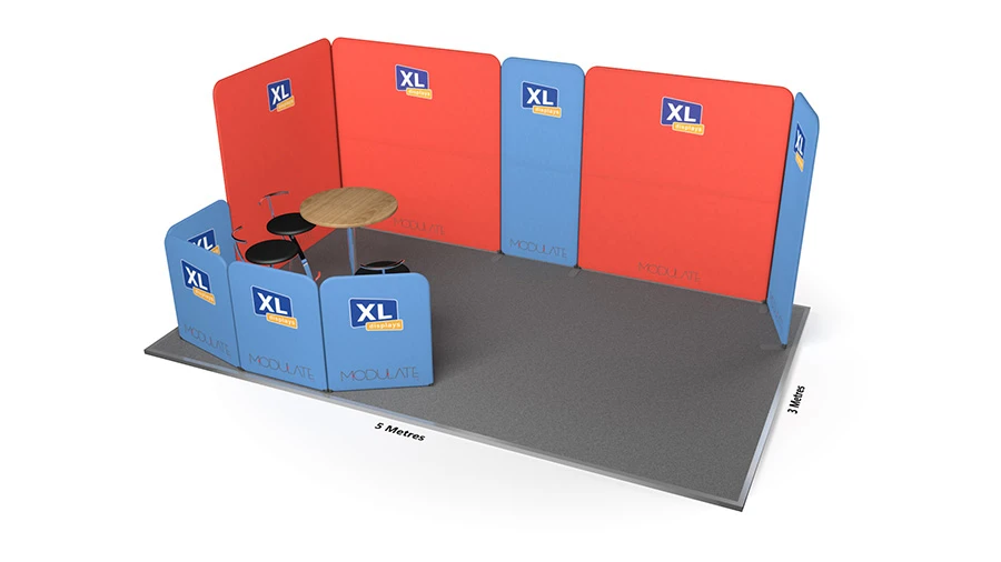 Modulate™ 5m X 3m Stretch Fabric Exhibition Stand 3 Modulate™ 5m X 3m Stretch Fabric Exhibition Stand