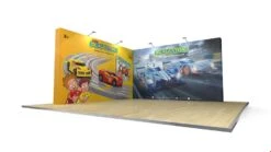 5m X 5m L-Shaped Fabric Pop Up Stand