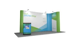 5m X 2m L-Shaped Pop Up Exhibition Backwall -XL Displays 5m20x202m20Linked20Pop20Up20Exhibition20Stand