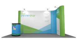 5m X 2m L-Shaped Pop Up Exhibition Backwall -XL Displays 5m20x202m20Linked20Pop20Up20Exhibition20Stand20Backwall