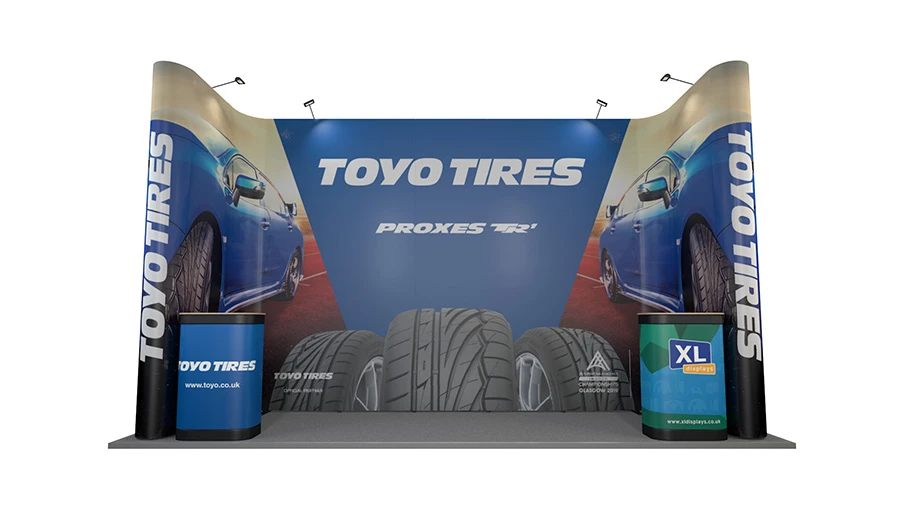 5m X 2m U-Shaped XL Jumbo Pop Up Backwall Exhibition Stand 2 5m X 2m U-Shaped XL Jumbo Pop Up Backwall Exhibition Stand