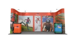 5m X 2m U-Shaped Pop Up Exhibition Stand Backwall