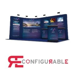 5m X 3m Curved Pop Up Stand Linked