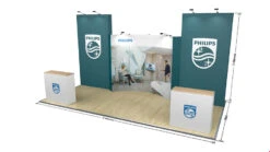 6m XL Jumbo Curved Exhibition Back Drop -XL Displays 6m Fabric Modular Exhibition Stands DImensions