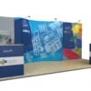 6m Tension Fabric Pop Up Stand Back Drop -XL Displays 6m Stretch Fabric Exhibition Back Drop With Optional Pop Up Counters