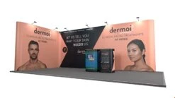 6m X 3m L-Shaped Pop Up Exhibition Stand Backwall