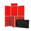 7 Panel Folding Display Board Inc. Header Shelf And Carry Bag -XL Displays 7 panel folding display boards kit display shelf RED XLDisplays UK 61774 zoom