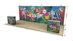 7m Fabric Exhibition Stand Pop Up Display Wall -XL Displays 7m Fabric Exhibition Stand Pop Up Display Wall With Optional Counters