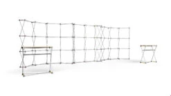 8m Tension Fabric Pop Up Stand Back Wall -XL Displays 8m Stretch Fabric Backwall Pop Up Aluminium Frame With Velcro