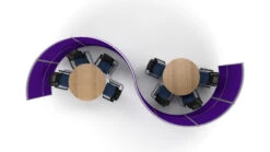 S-Shaped Acoustic Office Screen Wall 6m With Two Meeting Booths -XL Displays Acoustic206m20Office20Screen20Meeting20Booth