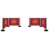 Adfresco® Cafe Barrier Kit With 4 Banners -XL Displays Adfresco Cafe Barrier Kit 4 1500mm Banner With Double Rail Black Posts