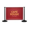 Adfresco® Cafe Barrier Kit With 1 Banner -XL Displays Adfresco Cafe Barrier Kit With 1 Banner With Bottom Bungee Ties Black Posts