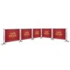 Adfresco® Cafe Barrier Kit With 5 Banners -XL Displays Adfresco Cafe Barrier Kit With 5 Banners Silver Posts And Bottom Bungee Tethers
