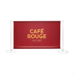 Adfresco® Cafe Barrier Printed Banner -XL Displays Adfresco Cafe Barrier Printed Banner 1500mm Bottom Bungee Ties