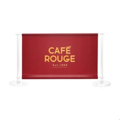 Adfresco® Cafe Barrier Printed Banner -XL Displays Adfresco Cafe Barrier Printed Banner 1500mm Cross Rails