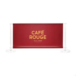 Adfresco® Cafe Barrier Printed Banner -XL Displays Adfresco Cafe Barrier Printed Banner 1800mm Cross Rails