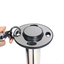 Budget Adfresco® Cafe Barrier System 1 Banner -XL Displays Adfresco Cafe Barrier Silver Top Ring 5