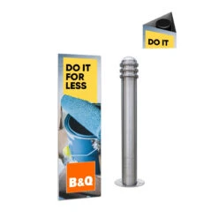 Printed Bollard Covers -XL Displays Bollard Wraps 3 Sided Bollard Covers