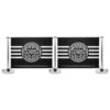 Budget Adfresco® Cafe Barrier System 2 Banners -XL Displays Budget Adfresco Cafe Barrier System 2 Banners With Bottom Bungee Ties Silver Posts