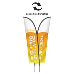 Crest Flag Banner And Pole Double Sided