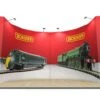 Curved Fabric Exhibition Stand 4 Metres -XL Displays Curved Fabric Exhibition Stand 4 Metres With LED Lights