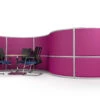S-Shaped Acoustic Office Screen Wall With Two Meeting Booths