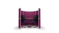 2 Person Curved Office Meeting Pod 1.7m Wide