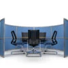 5 Person Circular Office Screen Meeting Booth 3m Wide -XL Displays Curved20Office20Meeting20Pod203m