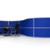 6m S-Shaped Office Partition Wall With Two Curved Meeting Pods -XL Displays Curved20Office20Screen20Partition20Wall206m