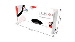 XL Displays -XL Displays Dimensions Of iLLUMiGO Illuminated Lightbox Display Backwall 5x2 1