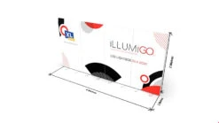 ILLUMiGO Portable Lightbox Displays 4m Backdrop -XL Displays Dimensions Of IllumiGo 4m LED Light Box Backwall