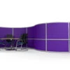 S-Shaped Acoustic Office Screen Wall 6m With Two Meeting Booths -XL Displays Dual20Acoustic20Office20Meeting20Pod206m