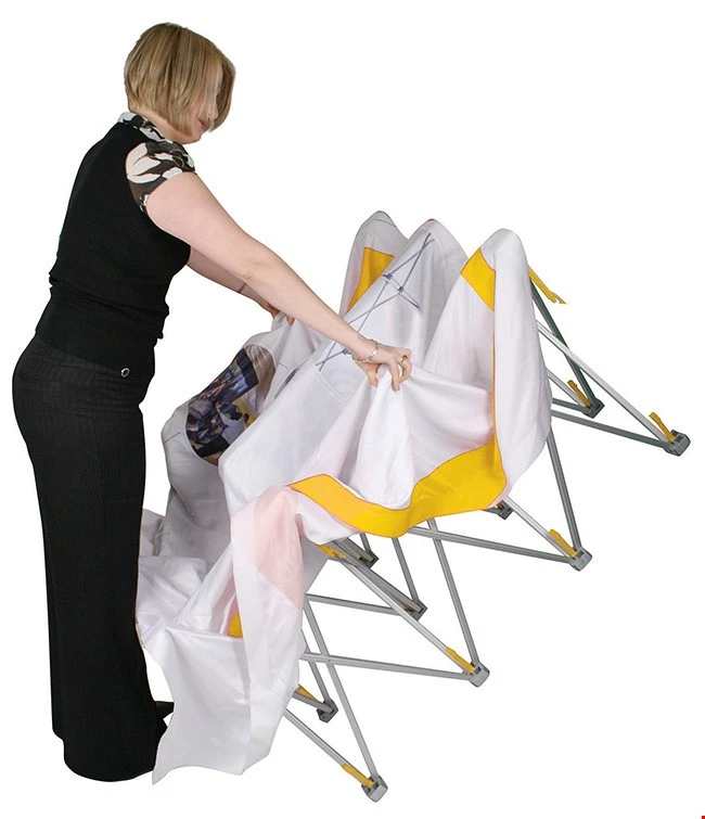 4m X 4m L-Shaped Fabric Pop Up Stand 7 4m X 4m L-Shaped Fabric Pop Up Stand - Image 5