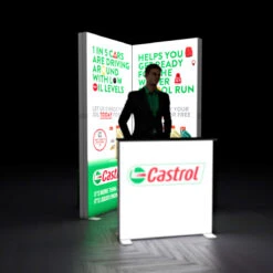 FABRILUX® 1x1 LED Fabric Lightbox Freestanding Backdrop Kit 8 -XL Displays FABRILUX 1x1 LED Fabric Lightbox Portable Backdrop Kit 08