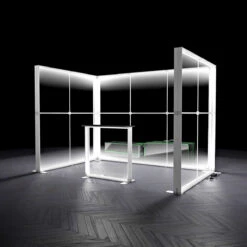 FABRILUX® LED Lightbox Exhibition Stand Booth U-Shape Kit 10 -XL Displays FABRILUX 3 x 2 Backlit LED Exhibition Stand U Shape Trade Show White TFS Light Box Frame Kit 10